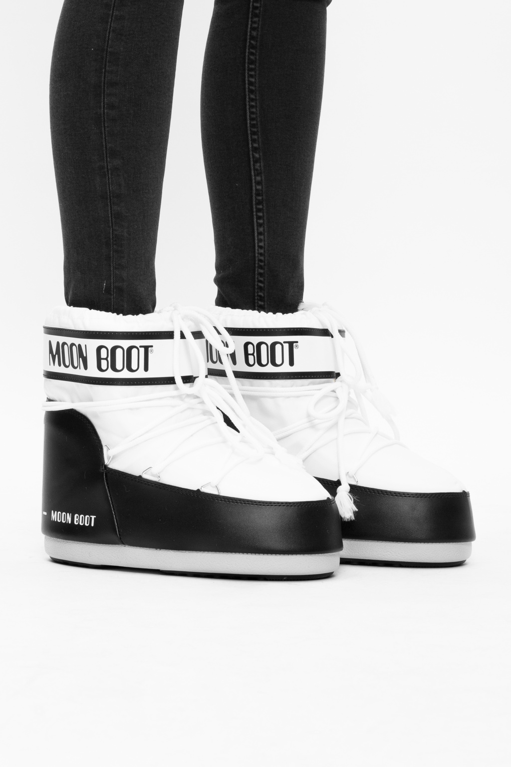 Black and white moon sale boots